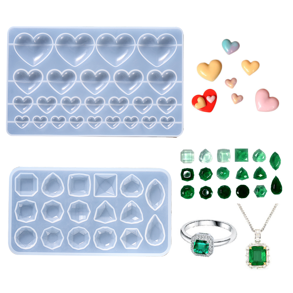 Flower Preservation Resin - Love Heart Silicone Mold Jewelry Making