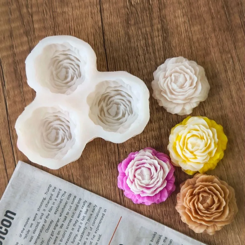 Resin Craft Ideas - Peony Flower Candle Silicone Mold 3D