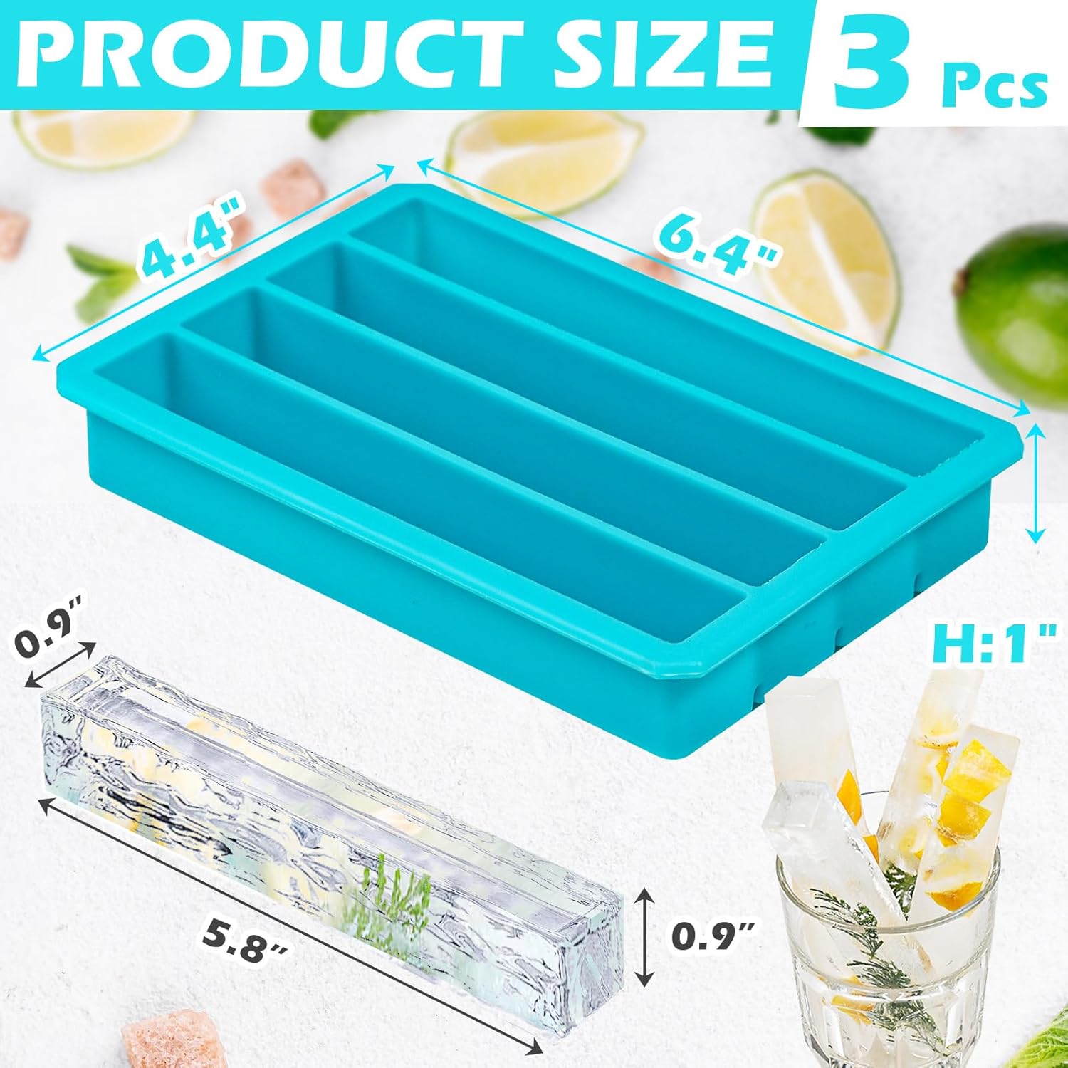 Long Ice Cube Sticks Mold for  – Silicone Mold Tray Bewertung und Preis