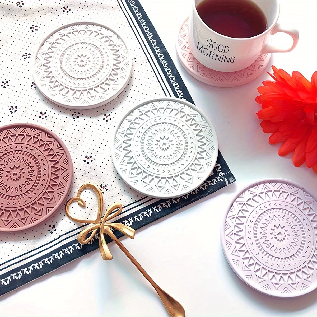 Flower Coaster Silicone Mold E – Coaster Mold Round Bewertung und Preis
