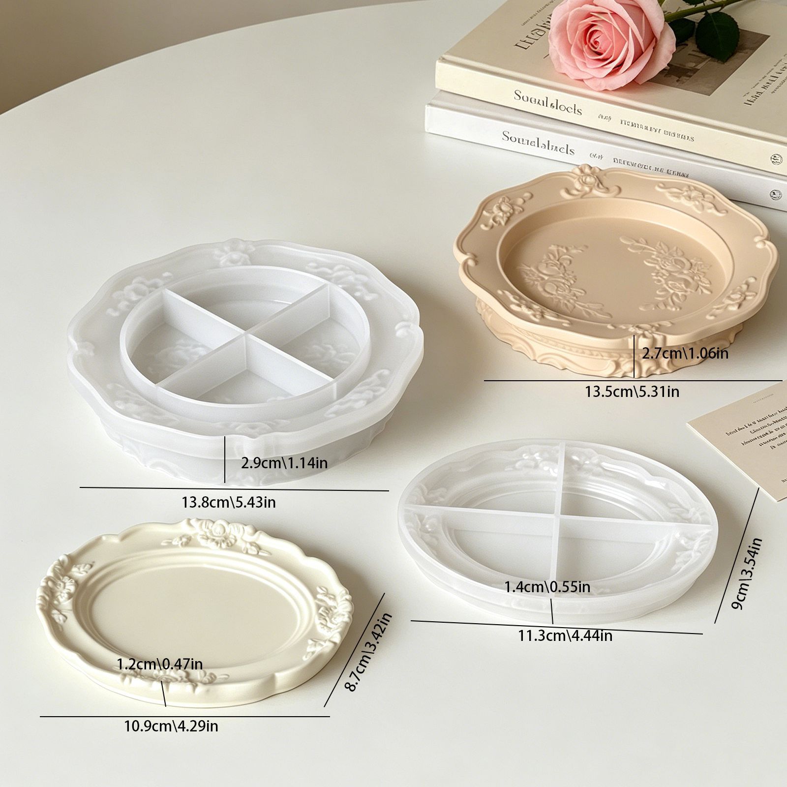 Elegant Vintage Baroque Lace S – Coaster Mold Round Bewertung und Preis