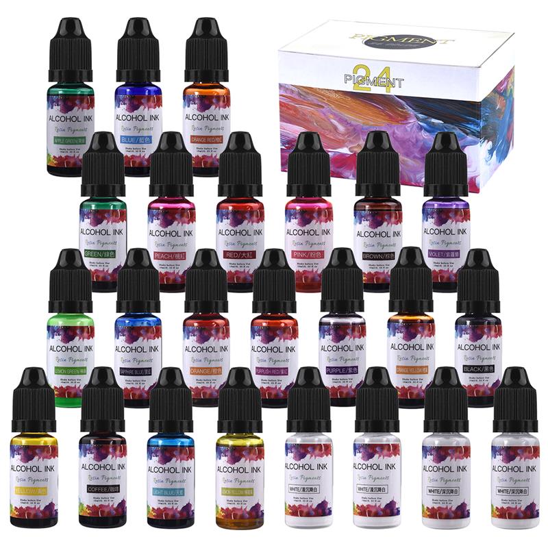 24 Color/Set 10ml  Resin Pigme – Resin Dye Alcohol Bewertung und Preis