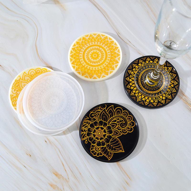 Flower Coaster Silicone Mold E – Coaster Mold Round Bewertung und Preis