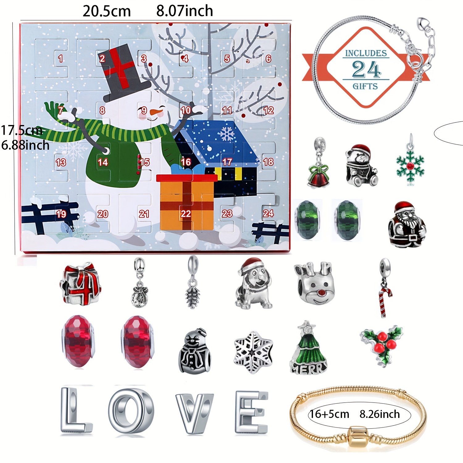Snowman Christmas Advent Calen – Resin Jewelry Kit Bewertung und Preis