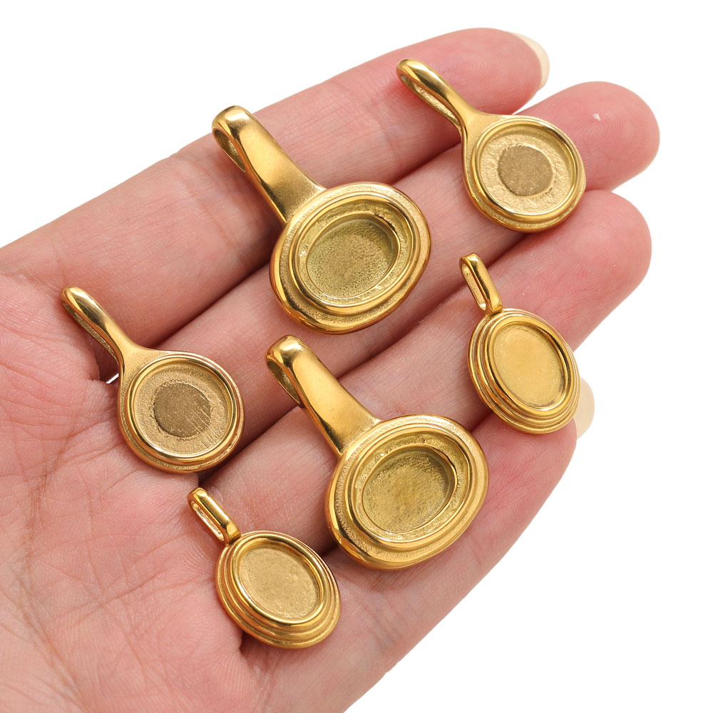 5pcs Stainless Steel Round Ova – Resin Craft Supplies Bewertung und Preis