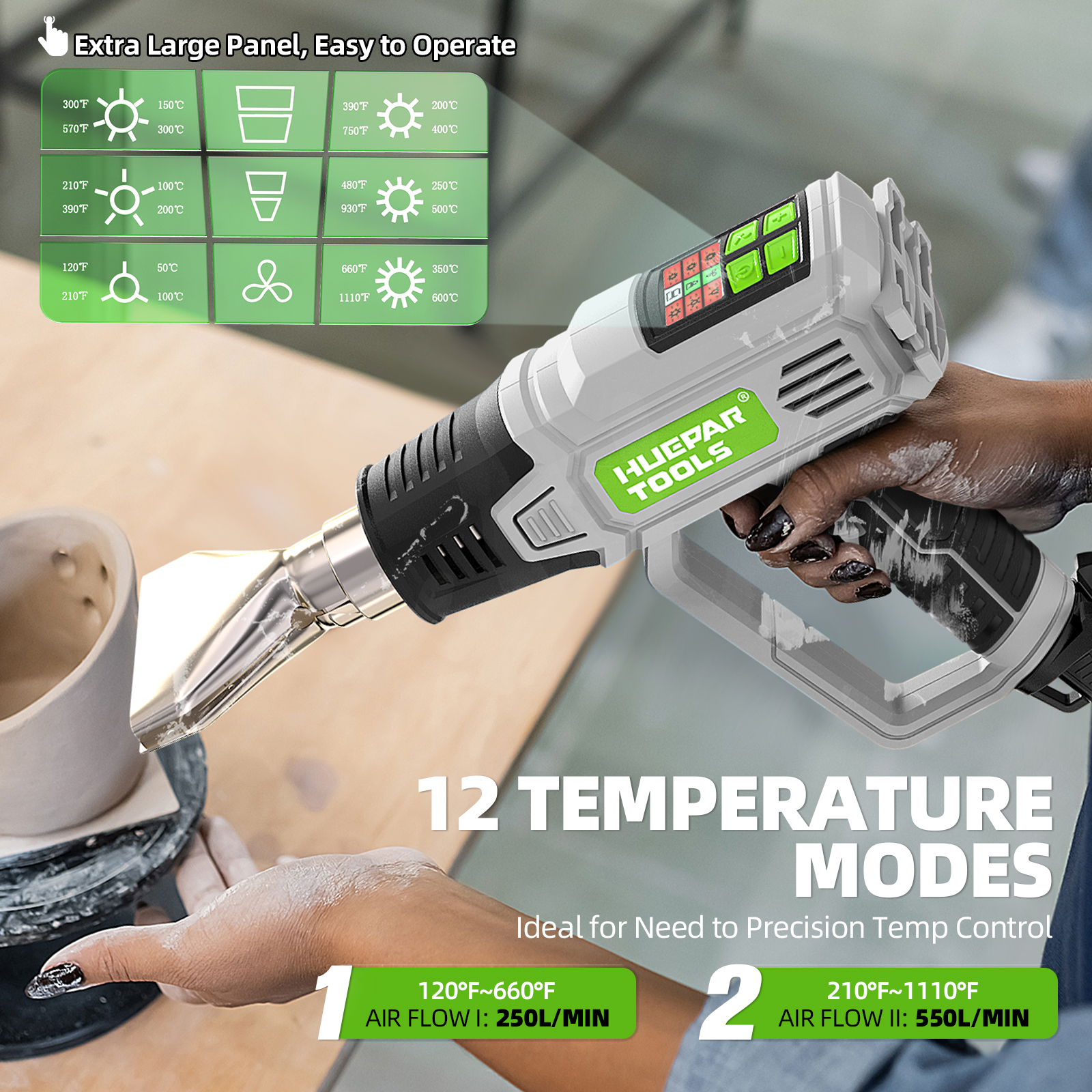 Hot Air Gun with LCD 12 Variab – Heat Gun Small Bewertung und Preis