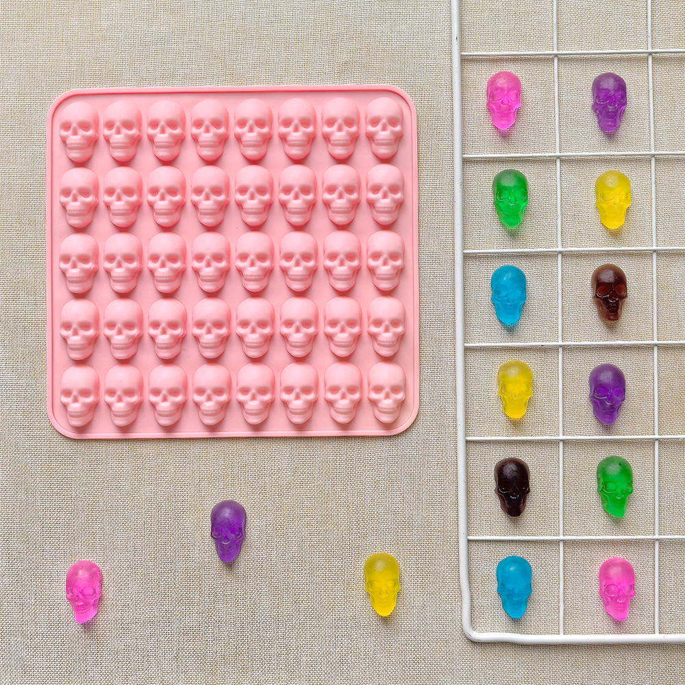 1pc 40 hole skull shaped bakin – Silicone Mold Tray Bewertung und Preis