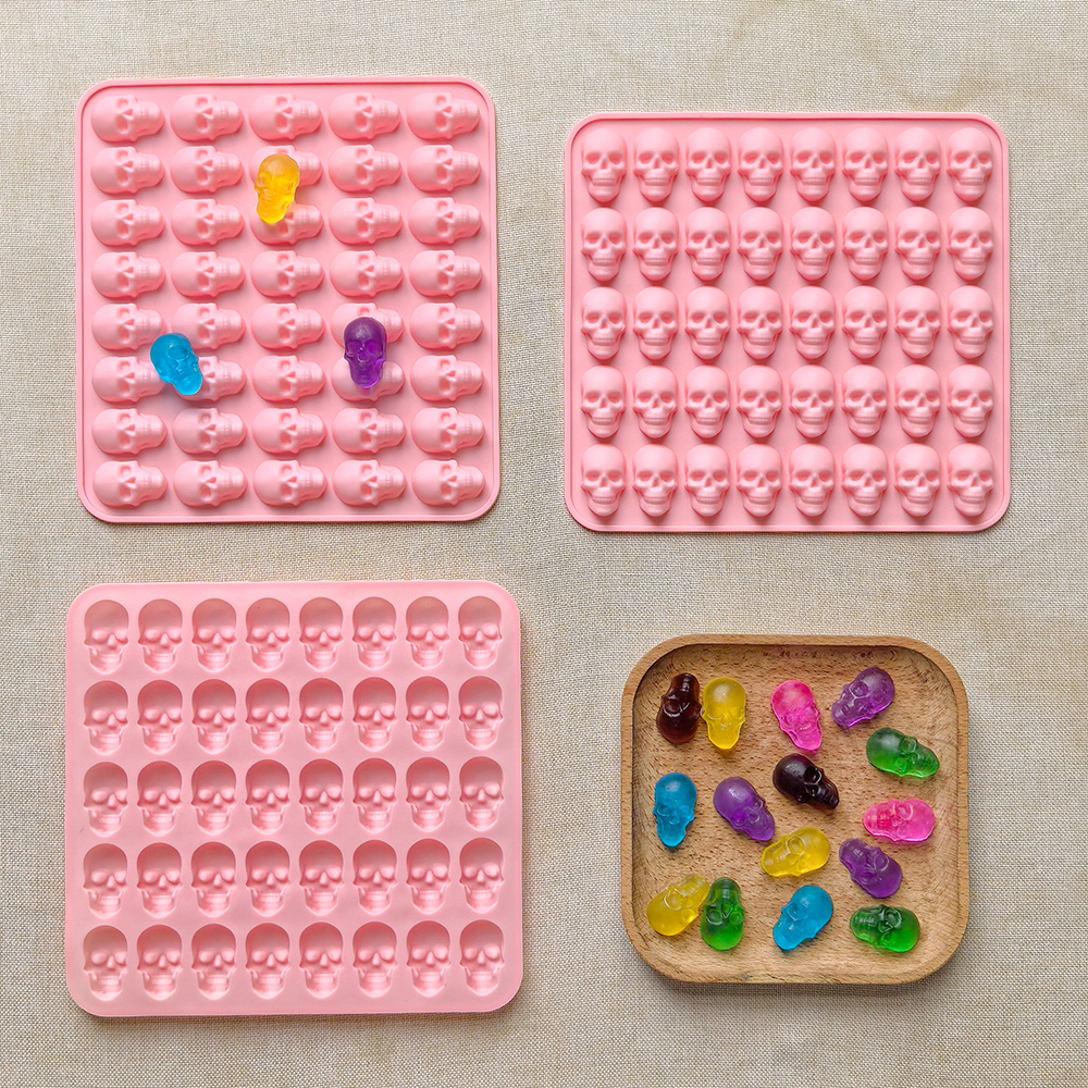 1pc 40 hole skull shaped bakin – Silicone Mold Tray Bewertung und Preis