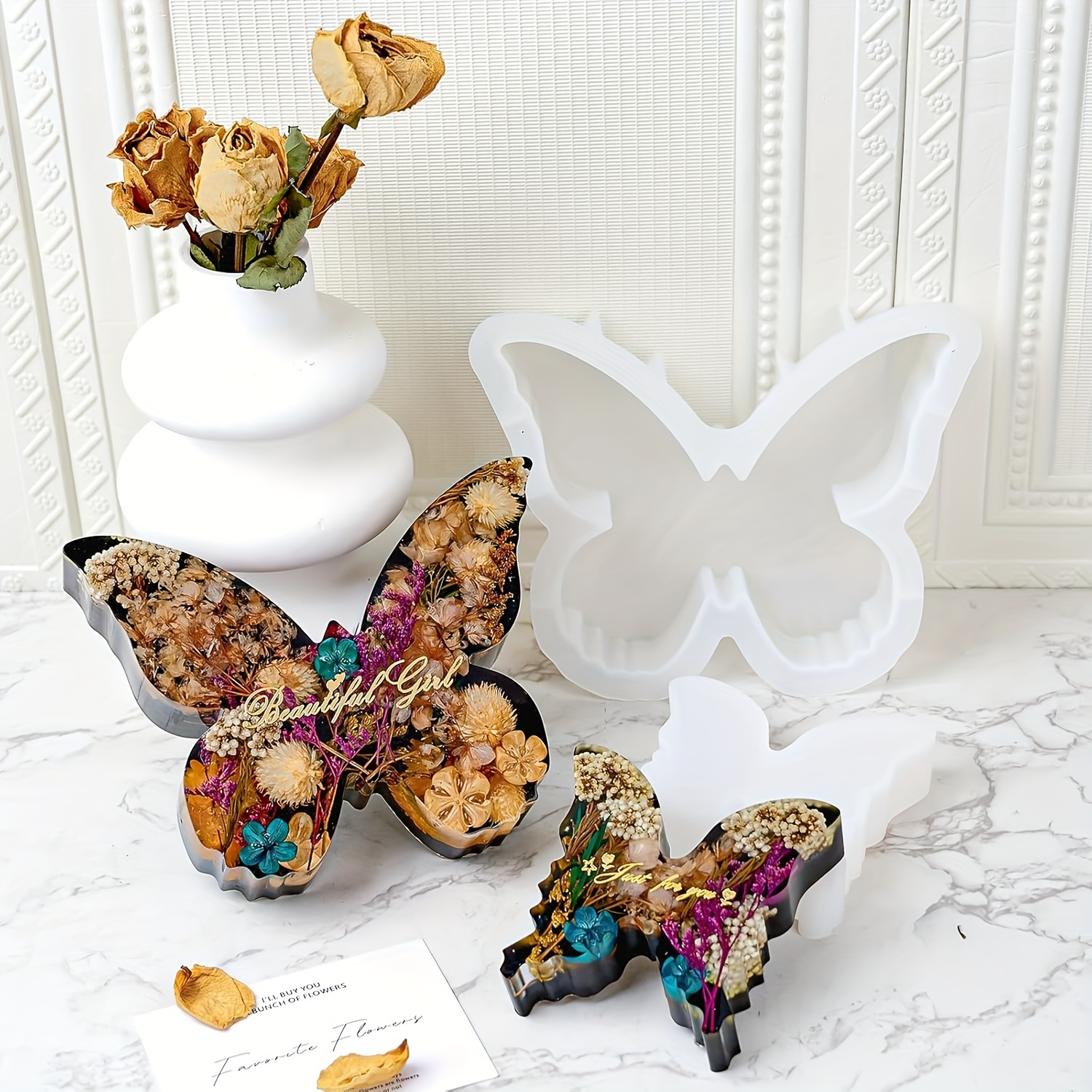 Two sizes of butterfly resin m – Flower Preservation Resin Bewertung und Preis