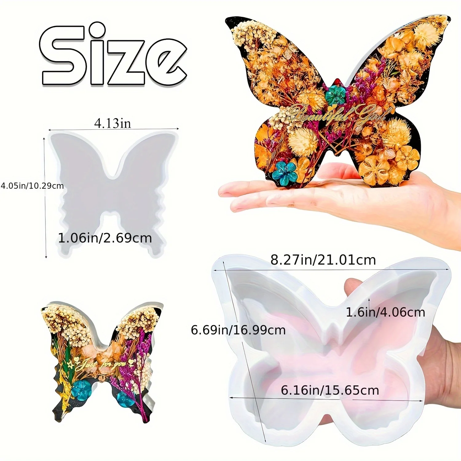 Two sizes of butterfly resin m – Flower Preservation Resin Bewertung und Preis