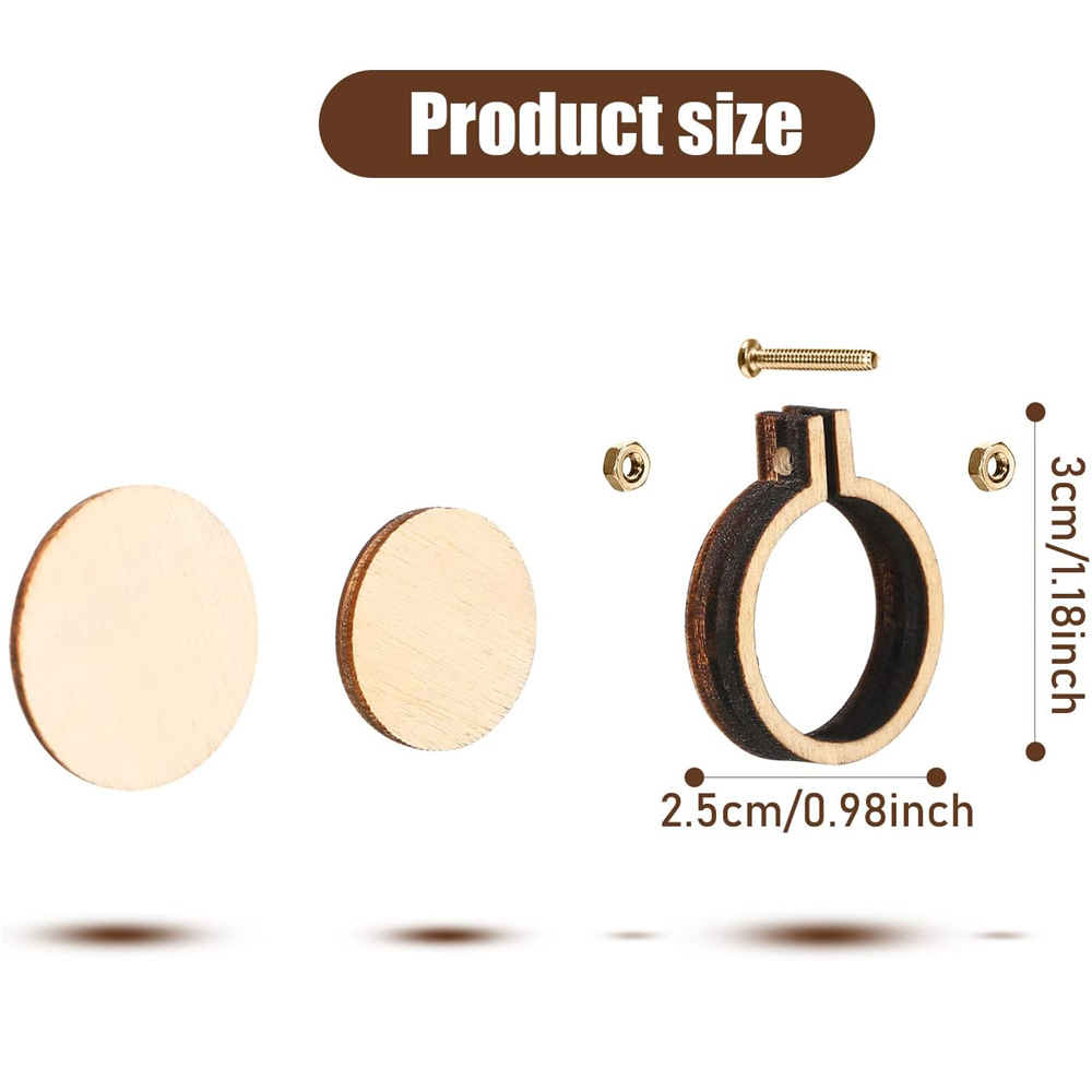 10Pcs/Set Wooden Mini Embroide – Wood Ring Blank Bewertung und Preis