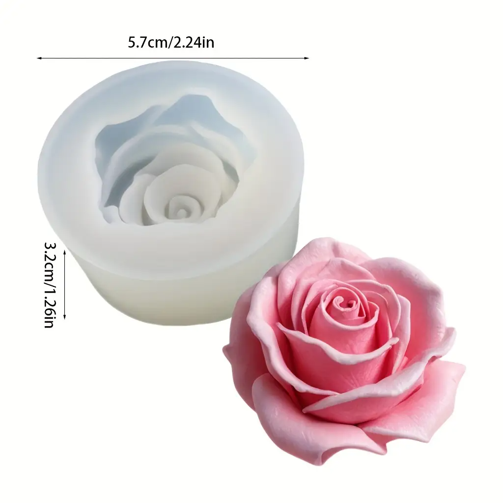 1 Rose Silicone Candle Mold -  – Flower Preservation Resin Bewertung und Preis