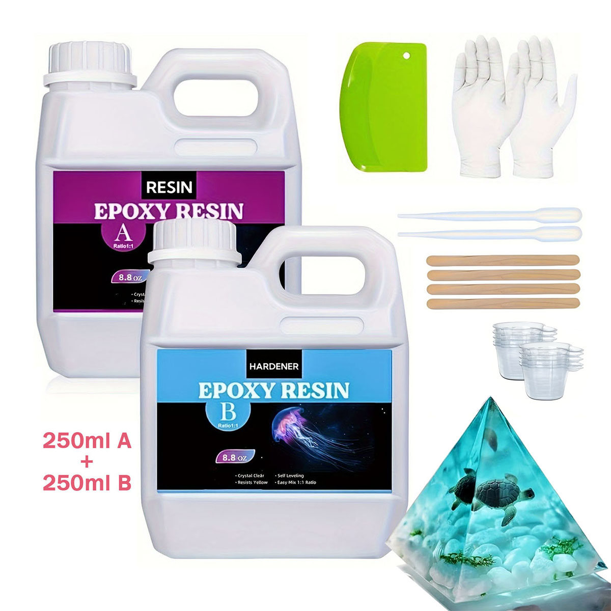 125ml/250ml Crystal Clear Cast – Resin Jewelry Kit Bewertung und Preis