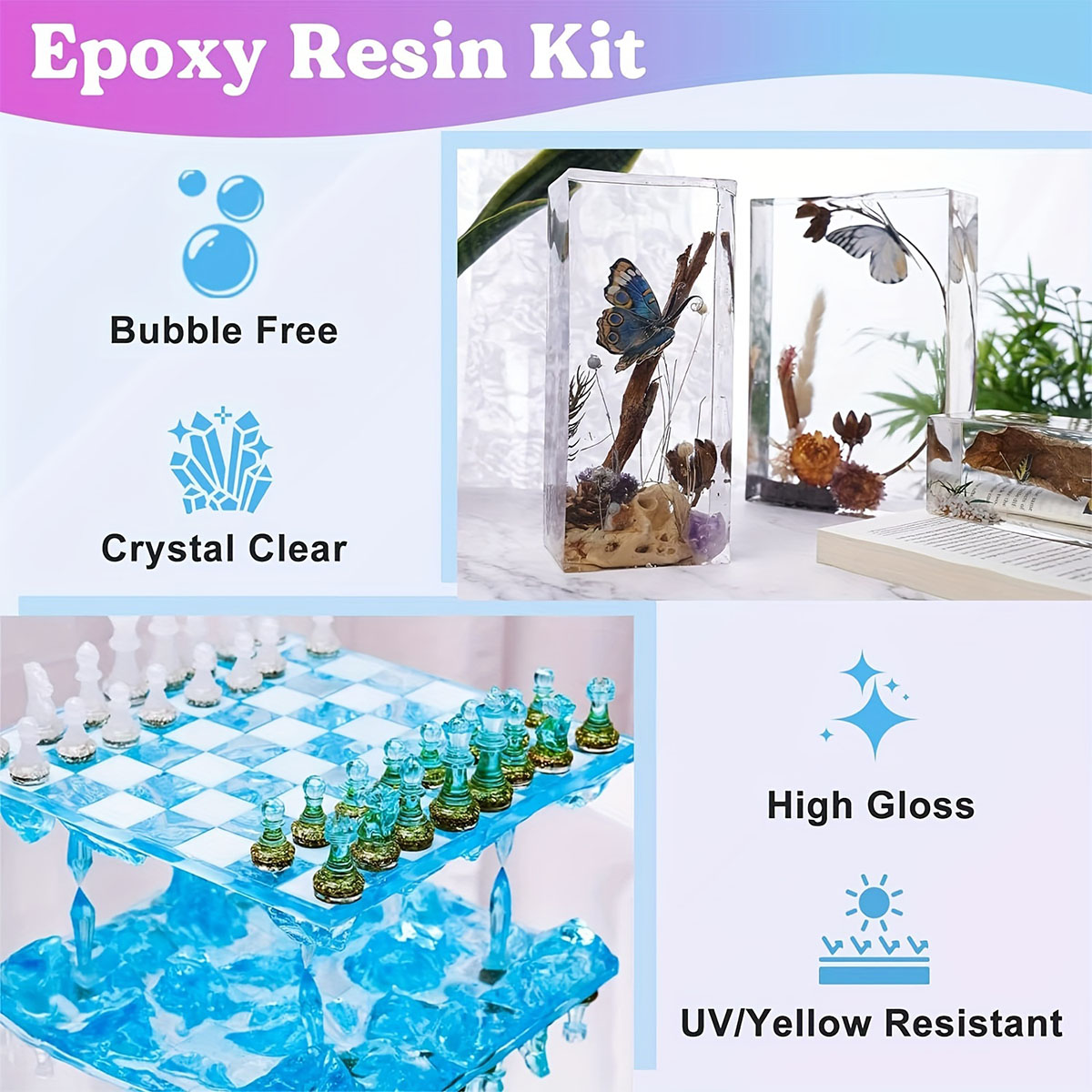 125ml/250ml Crystal Clear Cast – Resin Jewelry Kit Bewertung und Preis
