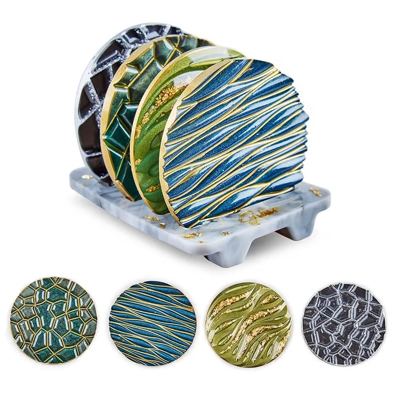 DIY Crystal Epoxy Mold Wave Di – Coaster Mold Round Bewertung und Preis