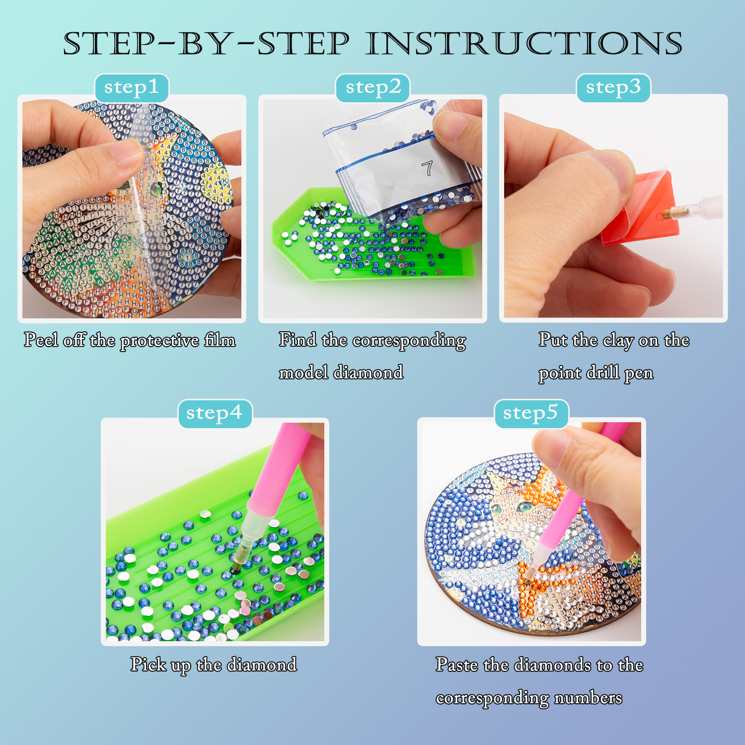 8 pieces/set of diamond painti – Resin Craft Kit Bewertung und Preis