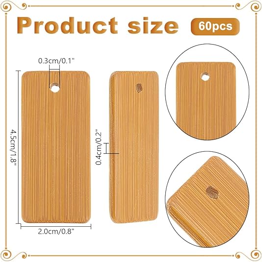 50pcs Wooden Tags Key Ring Bla – Wood Ring Blank Bewertung und Preis