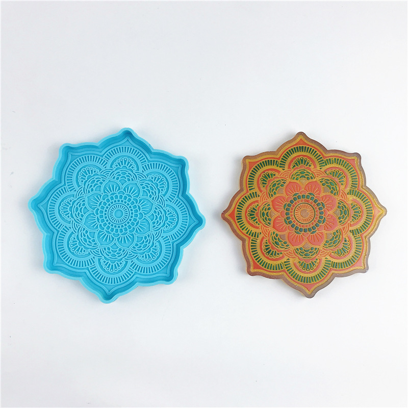 Mandala Coaster Silicone Mold  – Coaster Mold Round Bewertung und Preis