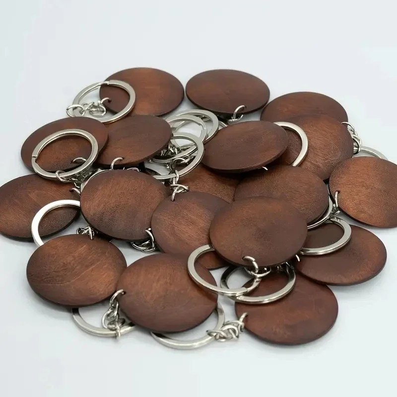 10Pcs Wooden Keychains Vintage – Wood Ring Blank Bewertung und Preis