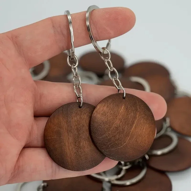 10Pcs Wooden Keychains Vintage – Wood Ring Blank Bewertung und Preis