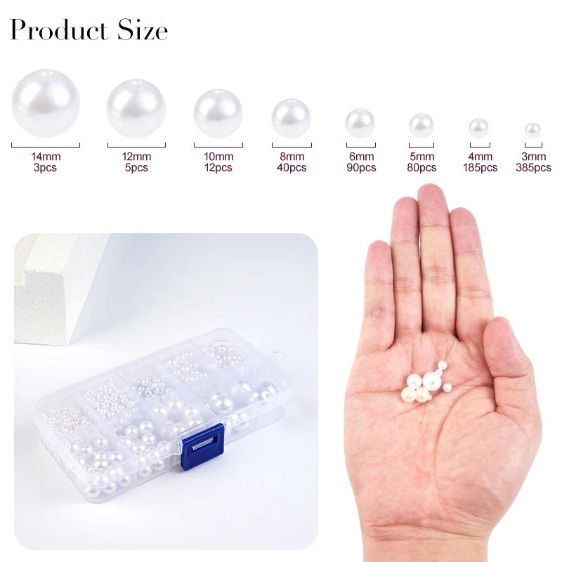 800pcs Artificial Faux Pearl R – Resin Jewelry Kit Bewertung und Preis