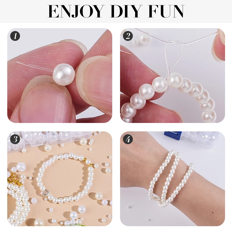 800pcs Artificial Faux Pearl R – Resin Jewelry Kit Bewertung und Preis