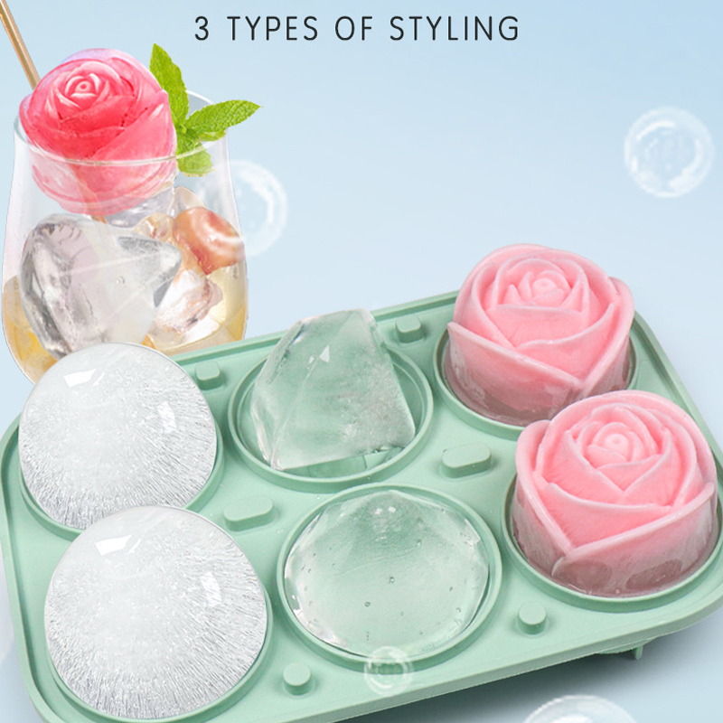 3D Rose Diamond Round Ice Cube – Coaster Mold Round Bewertung und Preis