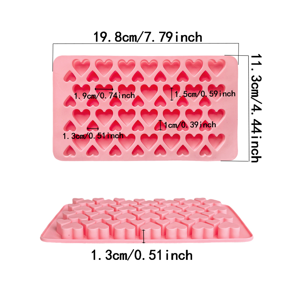 56 cavity size heart-shaped ch – Silicone Mold Tray Bewertung und Preis
