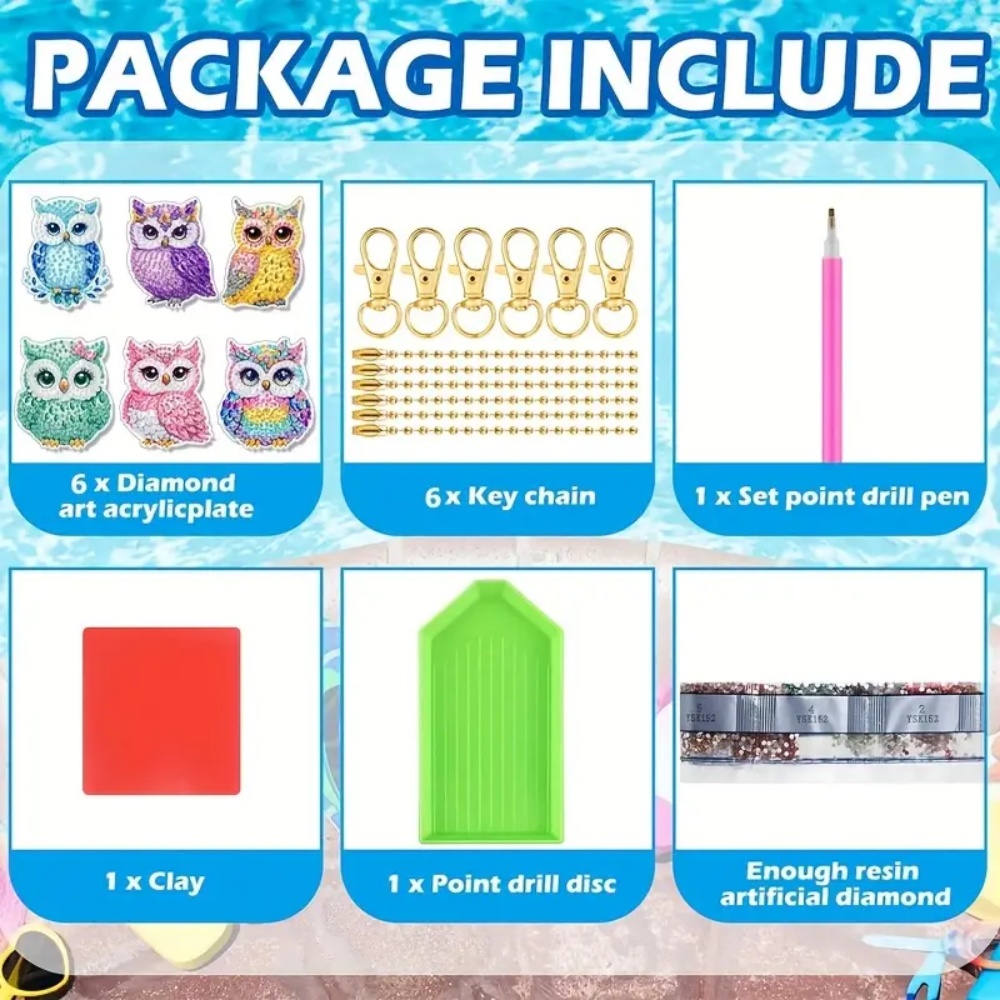 6-piece/set DIY Diamond Keycha – Resin Craft Kit Bewertung und Preis