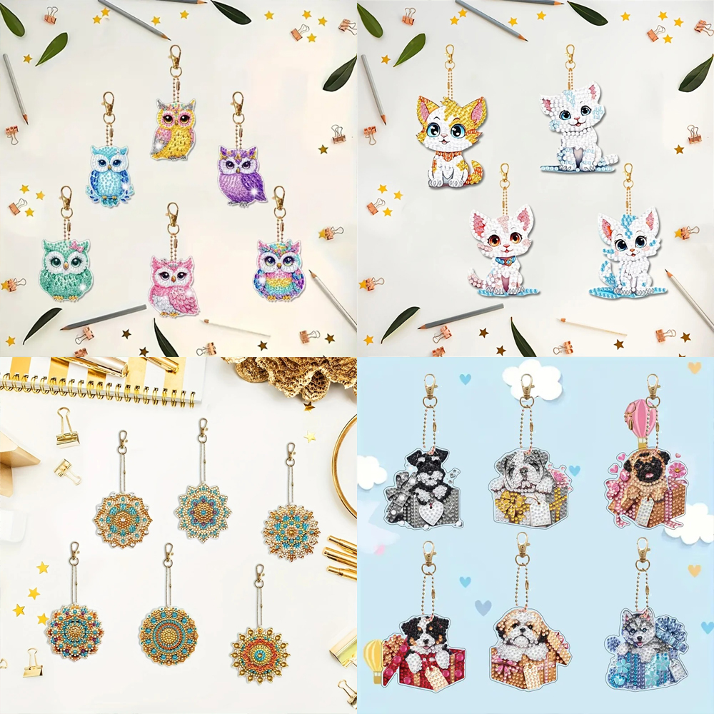 6-piece/set DIY Diamond Keycha – Resin Craft Kit Bewertung und Preis