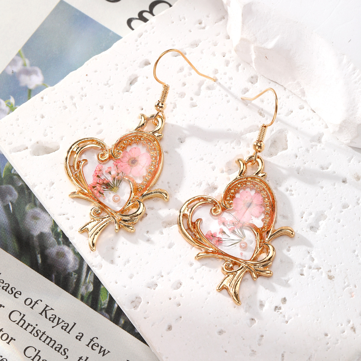 New Dried Flower Dangle Earrin – Dried Flower Bulk Bewertung und Preis