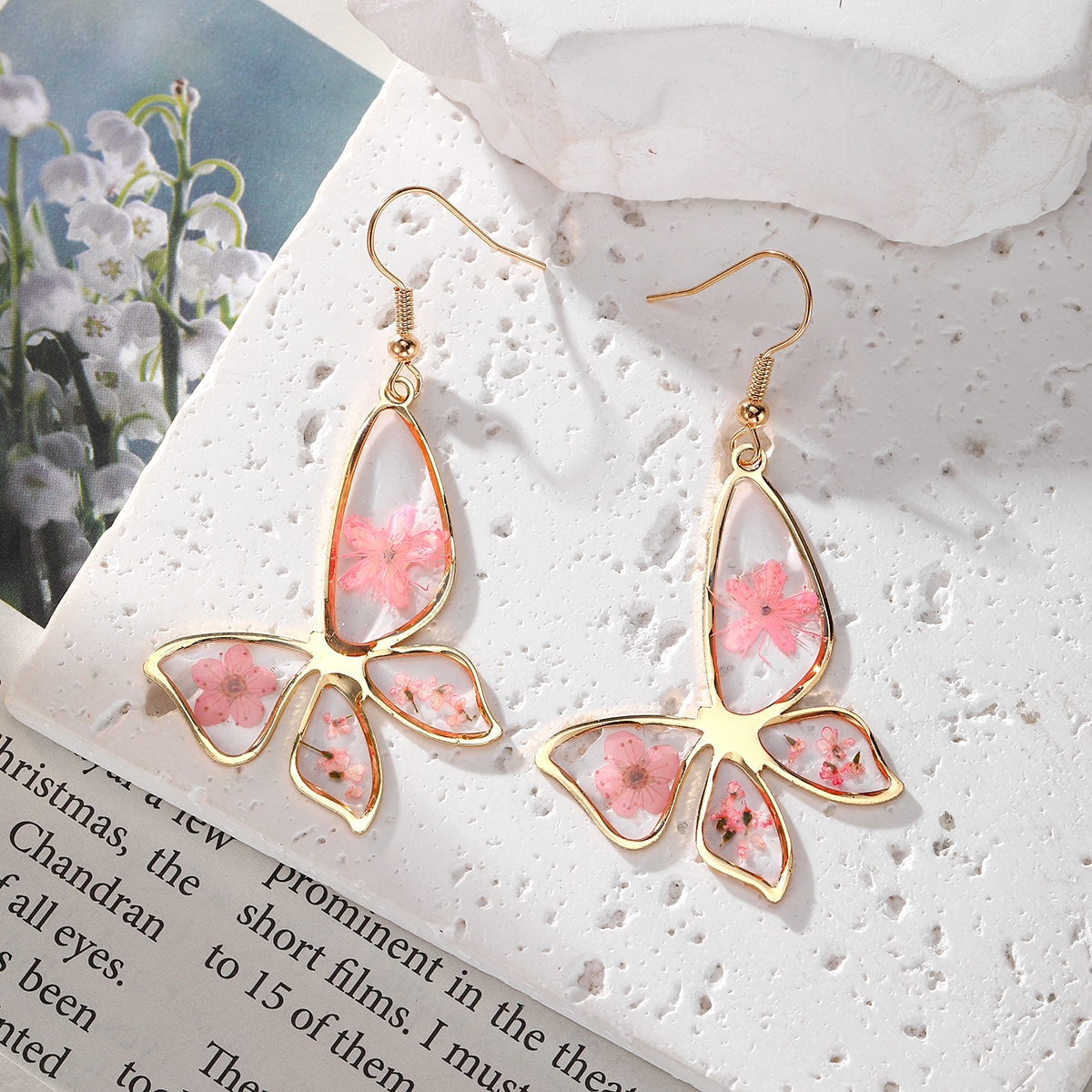 New Dried Flower Dangle Earrin – Dried Flower Bulk Bewertung und Preis