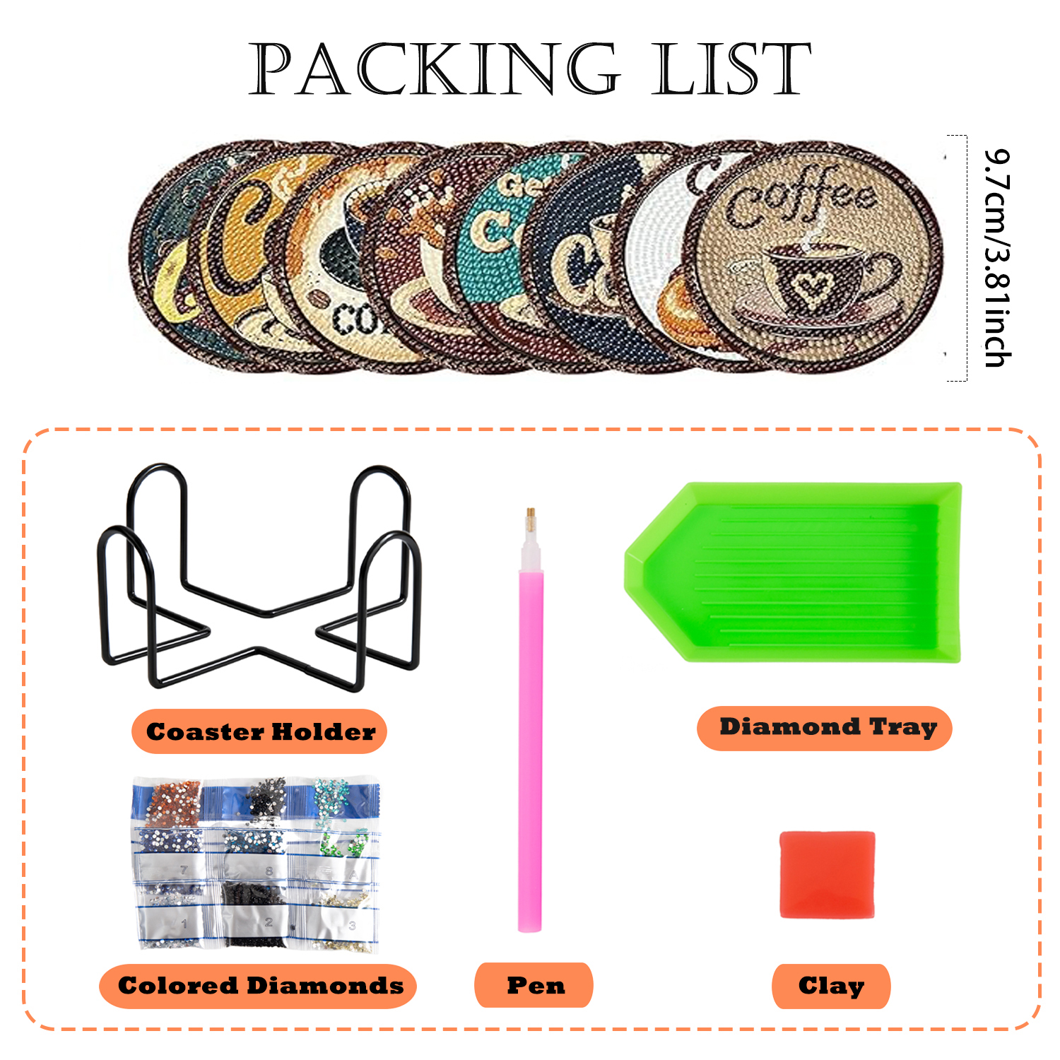 8 pieces/set of diamond painte – Resin Craft Kit Bewertung und Preis