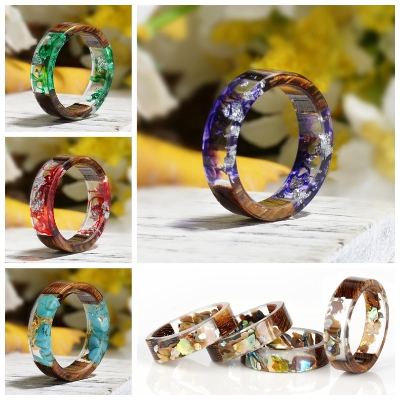 Creative Wooden Resin Ring for – Dried Flower Bulk Bewertung und Preis