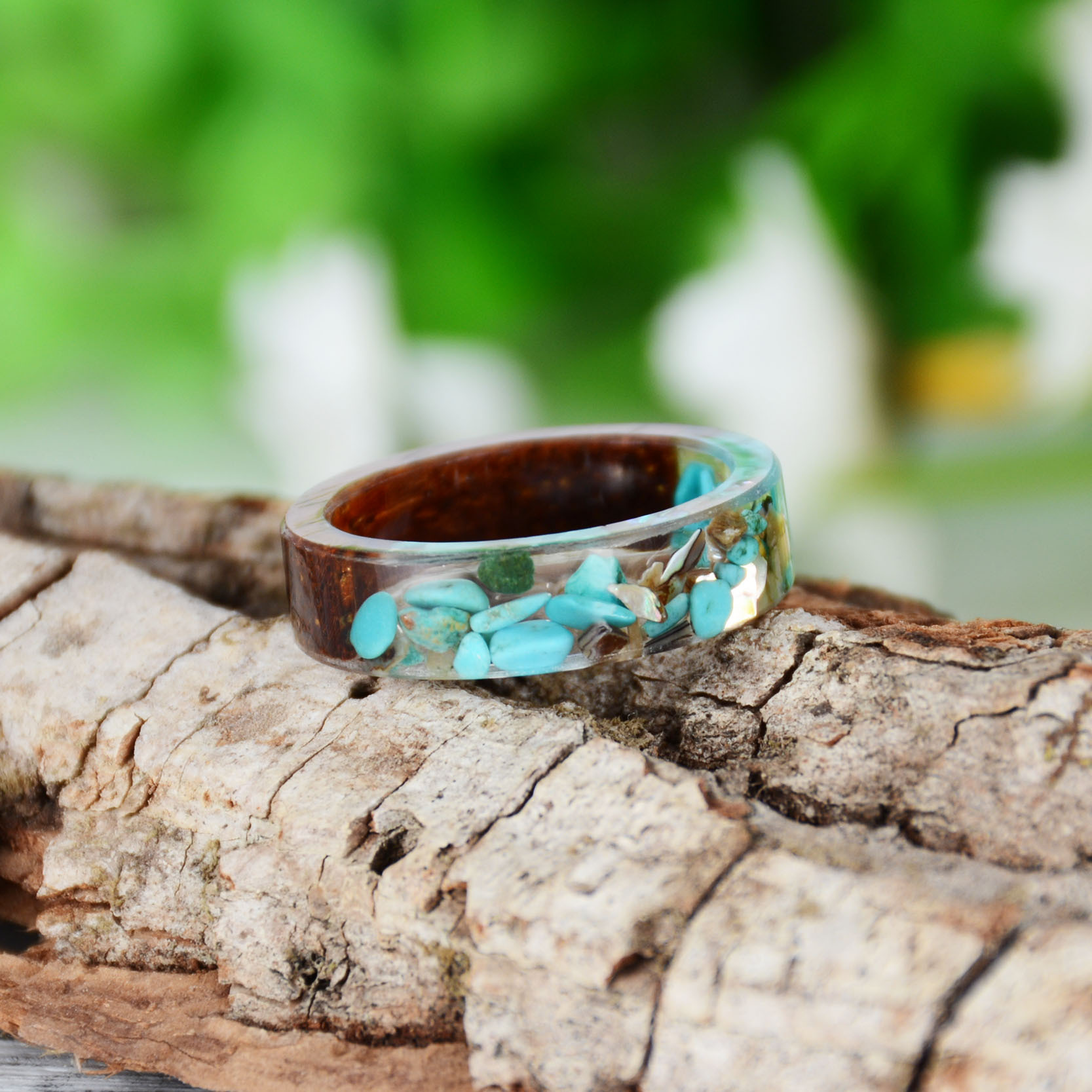 Creative Wooden Resin Ring for – Dried Flower Bulk Bewertung und Preis