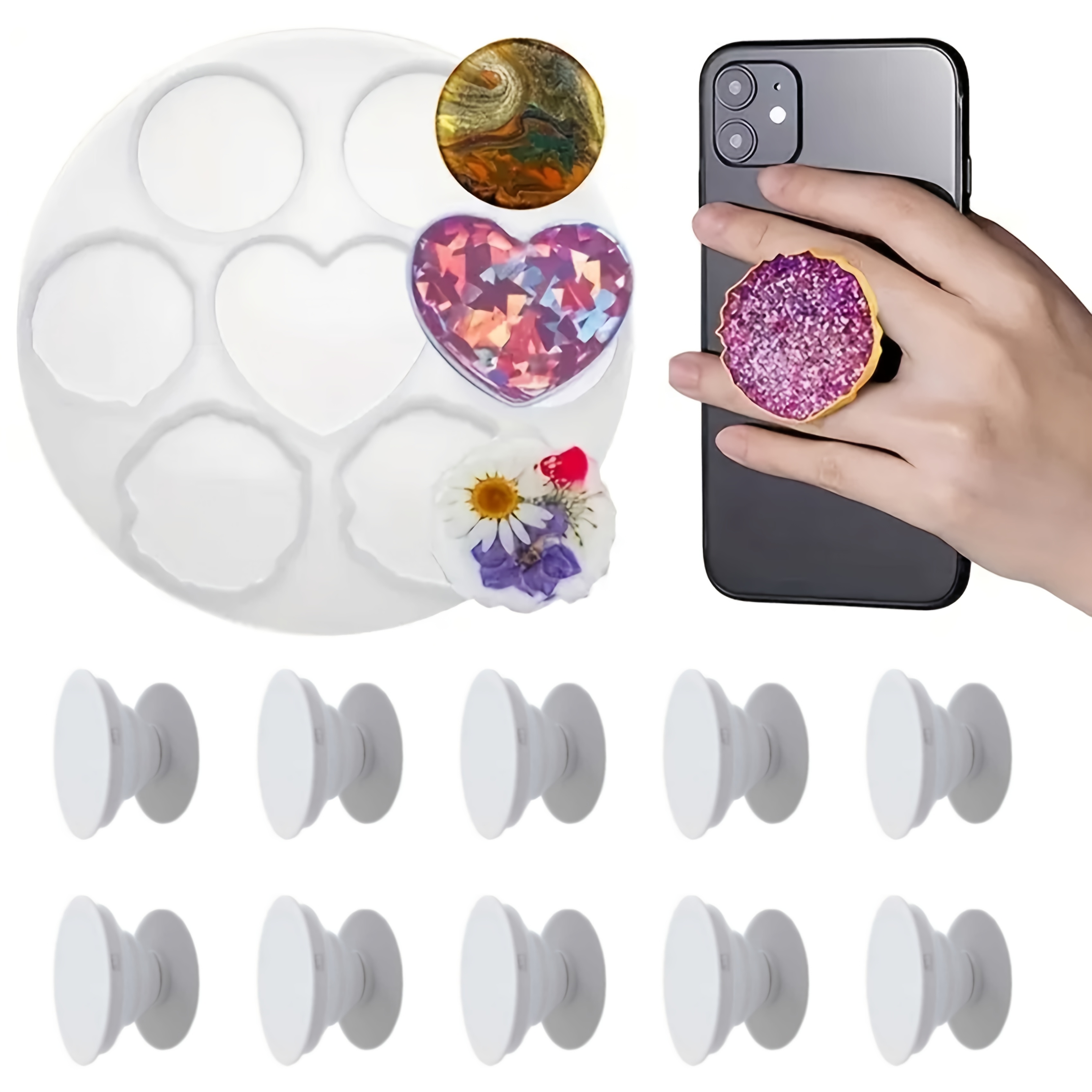 11Pcs, Irregular Phone Holder  – Coaster Mold Round Bewertung und Preis