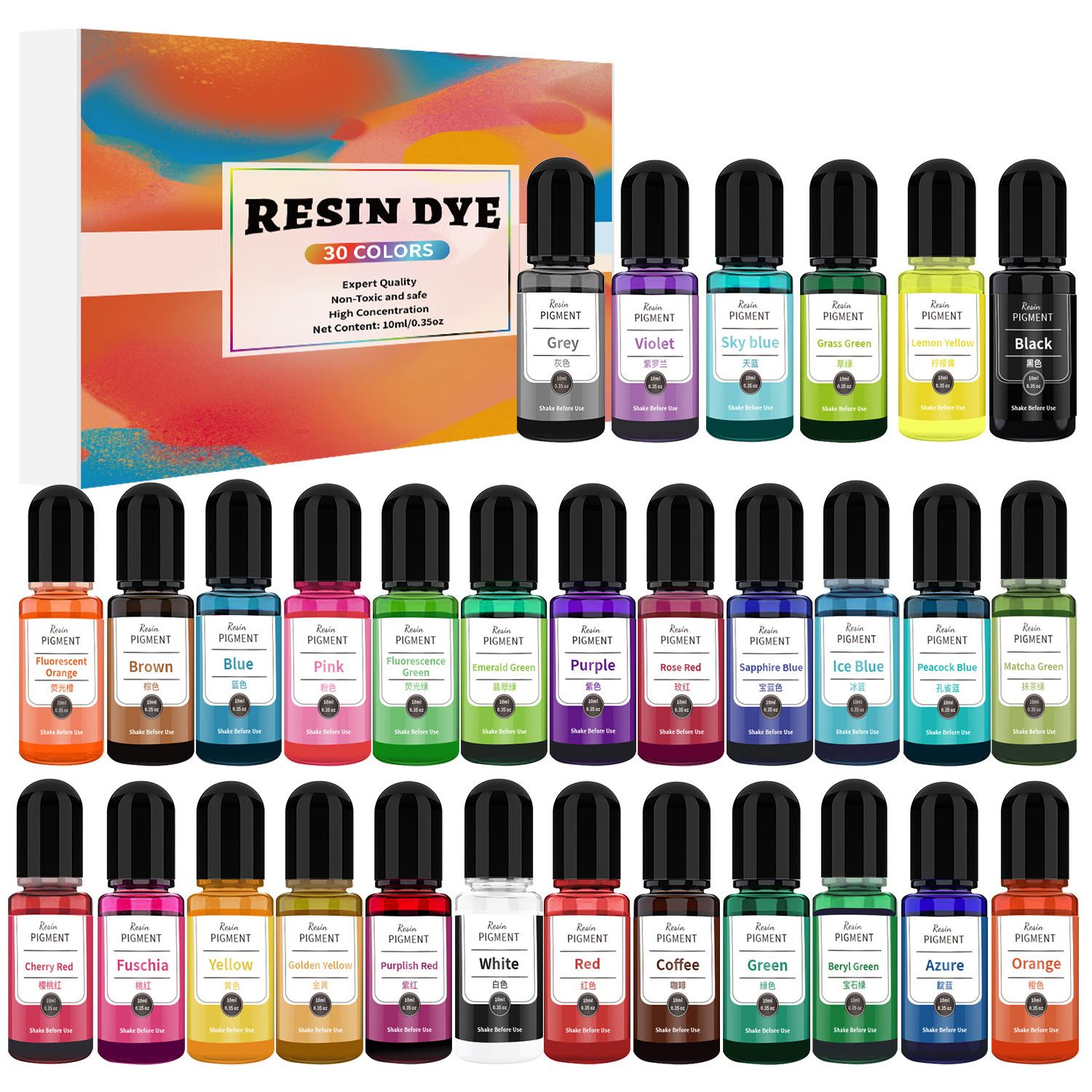 24/30 Colors Set 10ml Epoxy Re – Resin Dye Alcohol Bewertung und Preis