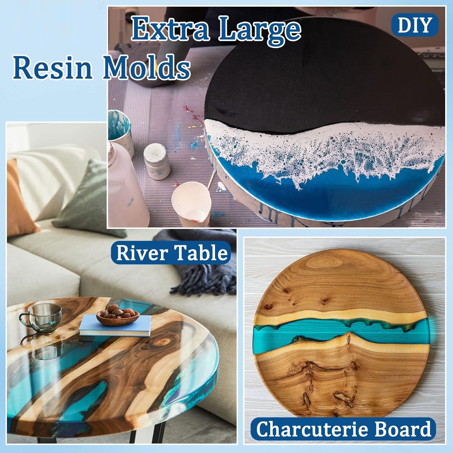 Large Round Tray UV Resin Mold – Coaster Mold Round Bewertung und Preis