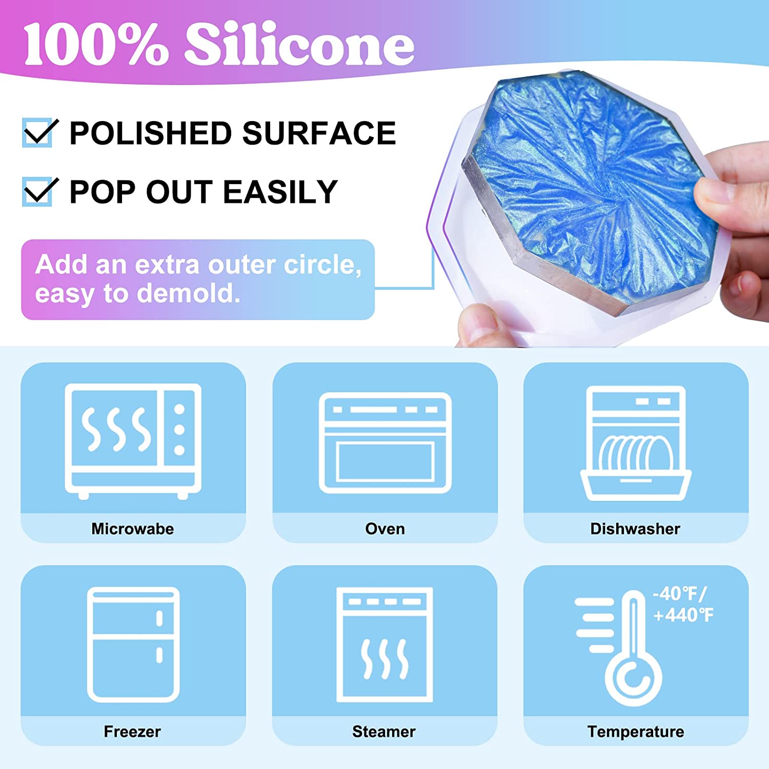 Coaster Resin Molds Silicone,  – Coaster Mold Round Bewertung und Preis