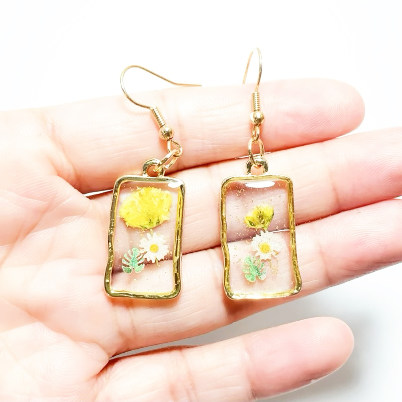 Dried Flower Earrings Heart Re – Dried Flower Bulk Bewertung und Preis