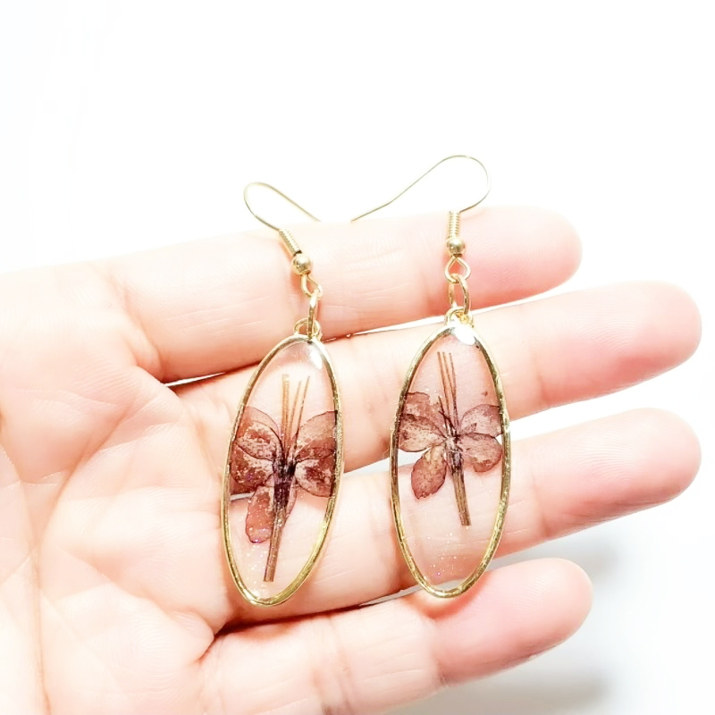 Dried Flower Earrings Heart Re – Dried Flower Bulk Bewertung und Preis